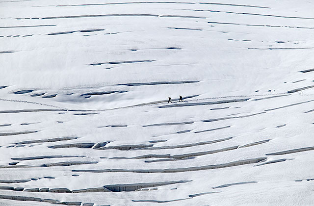 Traversee du glacier du Geant