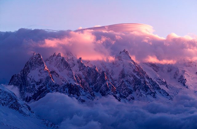 Foehn sur les aiguilles de Chamonix