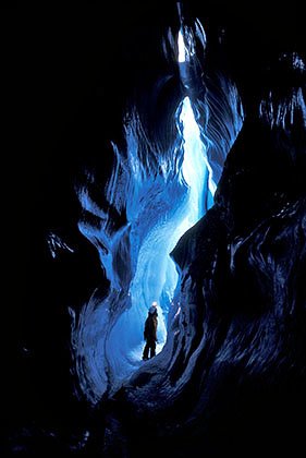 Inside the Mer de Glace glacier