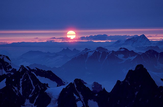 Sunrise from Kuffner ridge