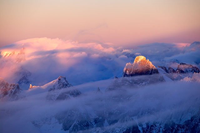 Ondes sur l'aiguille de Leschaud