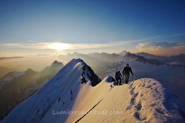 ON THE RIDGE OF BLUMISALP, OBERLAND, SWITZERLAND