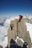 CLIMBING IN THE MASSIF DU MONT-BLANC, HAUTE-SAVOIE, FRANCE