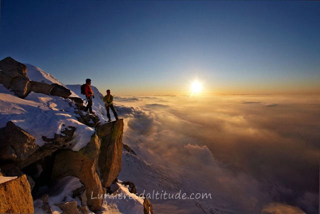 ON THE LAURENCE RIDGE, MASSIF DU MONT-BLANC, HAUTE-SAVOIE, FRANCE