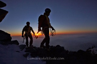 ON THE LAURENCE RIDGE, MASSIF DU MONT-BLANC, HAUTE-SAVOIE, FRANCE