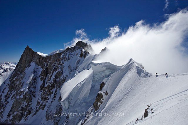 ON THE FAMOUS ROCHEFORT RIDGE, MASSIF DU MONT-BLANC, HAUTE-SAVOIE, FRANCE