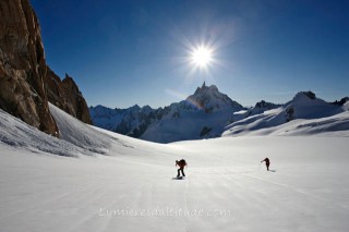 ON THE GLACIER DU GEANT, MASSIF DU MONT-BLANC, HAUTE-SAVOIE, FRANCE