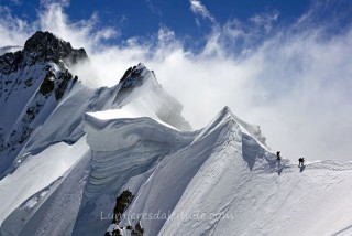 ON THE FAMOUS ROCHEFORT RIDGE, MASSIF DU MONT-BLANC, HAUTE-SAVOIE, FRANCE