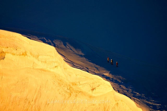 SUNSET ON THE COL DE LA BRENVA, MASSIF DU MONT-BLANC, HAUTE SAVOIE, FRANCE