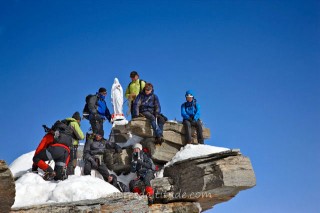 ON THE SUMMIT OF GRAND PARADIS, VAL D'AOSTE, ITALY