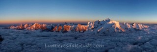 AERIAL VIEW OF MASSIF DU MONT-BLANC, HAUTE SAVOIE, FRANCE