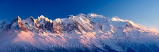 PANORAMIC OF MASSIF DU MONT-BLANC, HAUTE SAVOIE, FRANCE