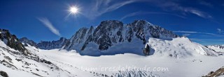 LE GLACIER D'ARGENTIERE, COURTES, DROITES, VERTE