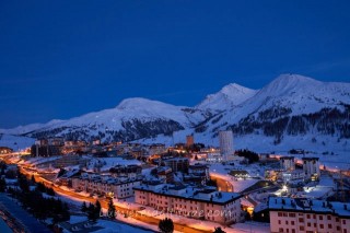 VILLAGE OF SESTRIERE BY NIGHT, ITALY