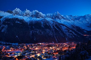  CHAMONIX BY NIGHT, HAUTE SAVOIE, FRANCE