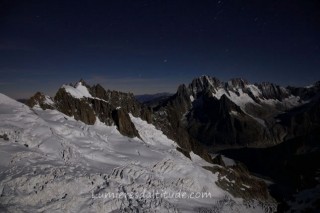 GLACIER DE L'ENVERS DU PLAN BY NIGHT