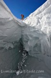 CREVASSES SUR LE GLACIER DU GEANT