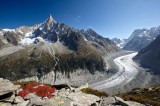 MER DE GLACE AND AIGUILLE DU DRU, CHAMONIX, HAUTE-SAVOIE, FRANCE