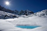 LACS GLACIAIRES SUR LA MER DE GLACE