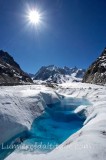 LACS GLACIAIRES SUR LA MER DE GLACE