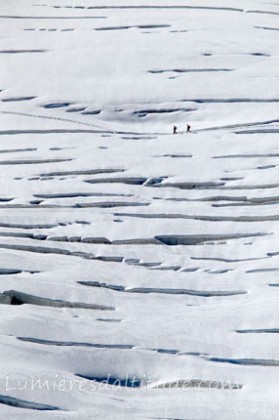SERACS ET CREVASSES DU GLACIER DU GEANT