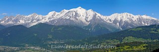 THE MONT-BLANC RANGE AND THE ARVE VALLEY, HAUTE SAVOIE, FRANCE