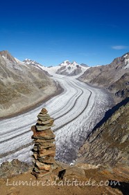 GLACIER D'ALETSCH, OBERLAND, SUISSE