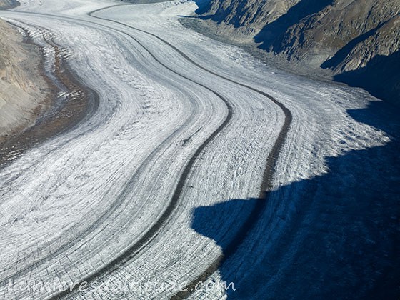 GLACIER D'ALETSCH, OBERLAND, SUISSE