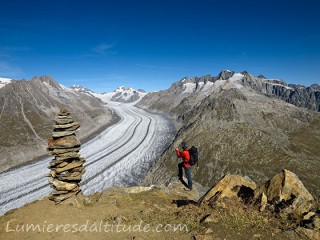 GLACIER D'ALETSCH, OBERLAND, SUISSE