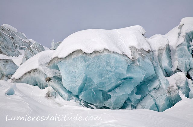 SCULPTURES DE GLACE, SERAC DANS LA VALLEE BLANCHE