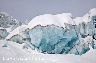 SCULPTURES DE GLACE, SERAC DANS LA VALLEE BLANCHE