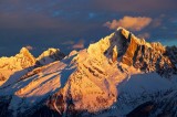 AIGUILLE VERTE AT SUNRISE, MASSIF DU MONT-BLANC, HAUTE SAVOIE, FRANCE