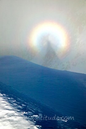 BROKEN SPECTRAL ON TOP OF AIGUILLE D'ARGENTIERE, MASSIF DU MONT-BLANC, HAUTE SAVOIE, FRANCE