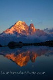 AIGUILLE VERTE FROM  LAC BLANC, MASSIF DU MONT-BLANC, HAUTE SAVOIE, FRANCE