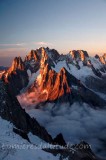 SUNRISE ON THE AIGUILLE VERTE, MASSIF DU MONT-BLANC, HAUTE SAVOIE, FRANCE