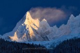 SUNRISE ON THEAIGUILLE DE BLAITIERE, MASSIF DU MONT-BLANC, HAUTE SAVOIE, FRANCE