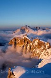 SUNRISE ON AIGUILLE DU PLAN , MASSIF DU MONT-BLANC, HAUTE SAVOIE, FRANCE