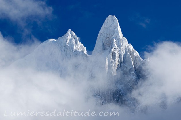 AIGUILLE VERTE AND THE DRU, MASSIF DU MONT-BLANC, HAUTE-SAVOIE, FRANCE