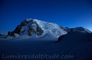 Le refuge des Cosmique et le Mont-Blanc du Tacul, Chamonix