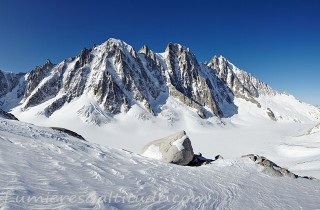 Les grandes faces nords du glacier d'Argentiere, massif du Mont-Blanc