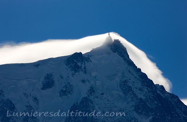 Vent de foehn sur l'aiguille du Midi, Chamonix