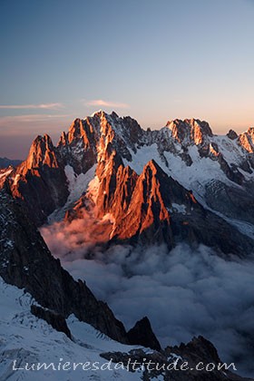 L'aiguille Verte, les Droite et l'aiguille du Moine, Chamonix