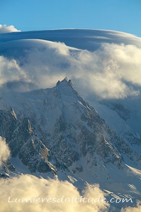 Vent de foehn sur l'aiguille du Midi, Chamonix