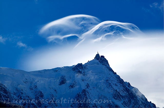 Lenticulaires dur l'aiguille du Midi, Chamonix