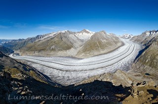 Le glacier d'Aletch, Oberland, Suisse