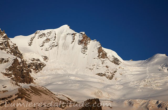 La face nord du Grand Paradis, Val d'Aoste, Italie