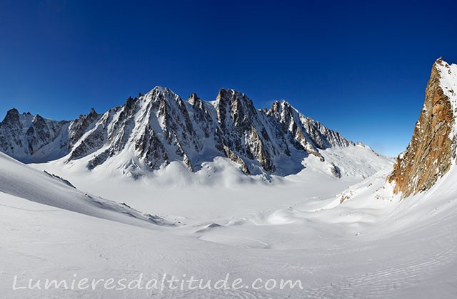 Les grandes faces nord du glacier d'Argentiere, Chamonix