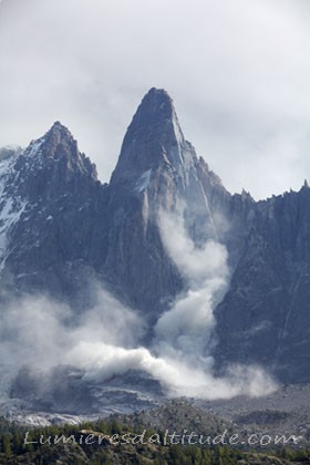 Eboulement de la face ouest du Dru, Chamonix