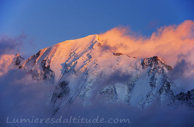 La face nord de l'aiguille de Bionnassay au couchant