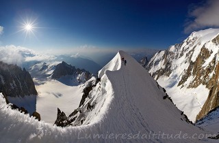 Arete de la Kuffner, la demi-lune, Mont Maudit